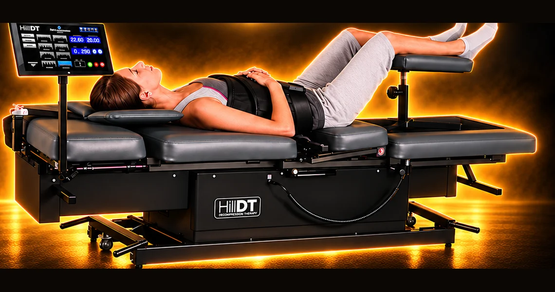 Hill DT computerized spinal decompression table